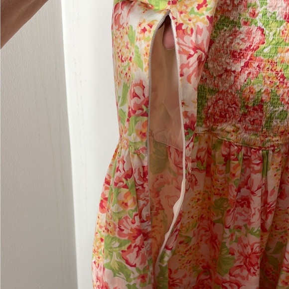 LANZ OF SALZBURG 100% COTTON FLORAL PRINT STRAP MIDI DRESS w / POCKETS SZ 1X - Picture 8 of 10